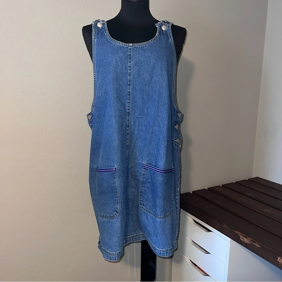 Route 66 Vintage Y2K Denim Dress Size Large - Picture 1 of 8